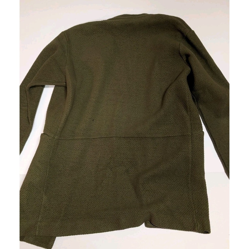 Express Olive Green Teddy Fleece Open-Front Cardigan‎ Jacket XS Petite Cozy - Picture 3 of 3